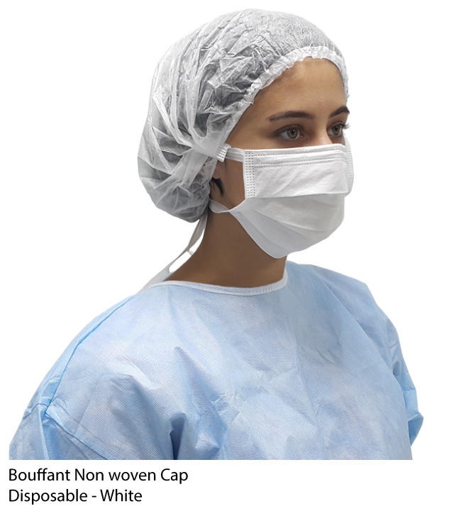 Disposable non-woven medical nurse hat doctor head cover medical equipment Surgical hats Bouffant-Cap-21"